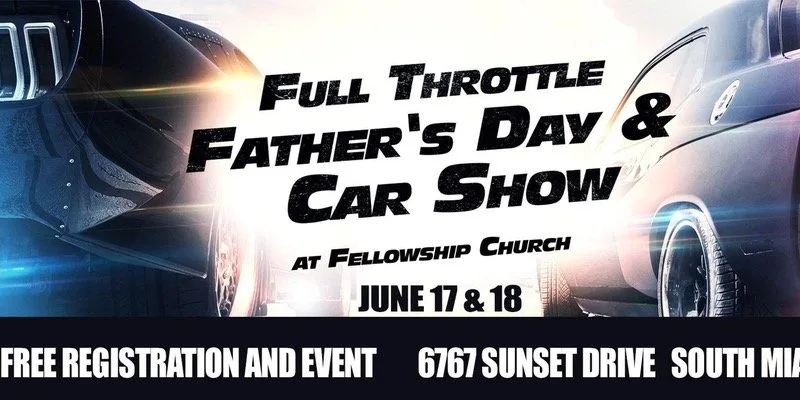 Баннер автошоу ко Дню отца Full Throttle Car Show