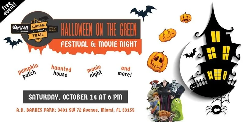 Афиша фестиваля Halloween on the Green с героями мультфильма