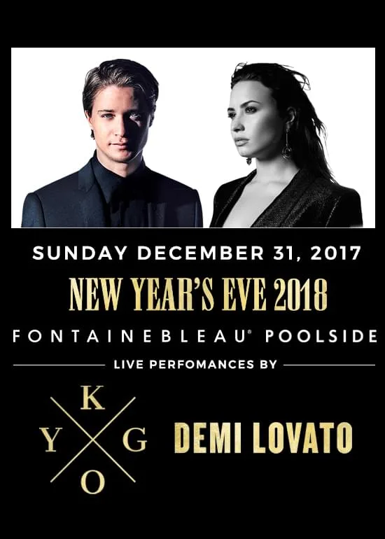 Плакат новогоднего концерта Kygo и Деми Ловато
