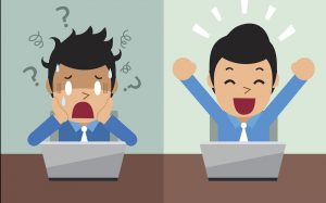 Burning-out-e1516548740850-300x187 Cartoon businessman expressing different emotions