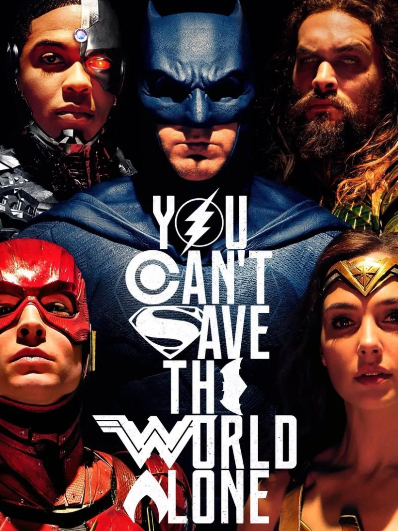Постер фильма Лига справедливости с супергероями DC