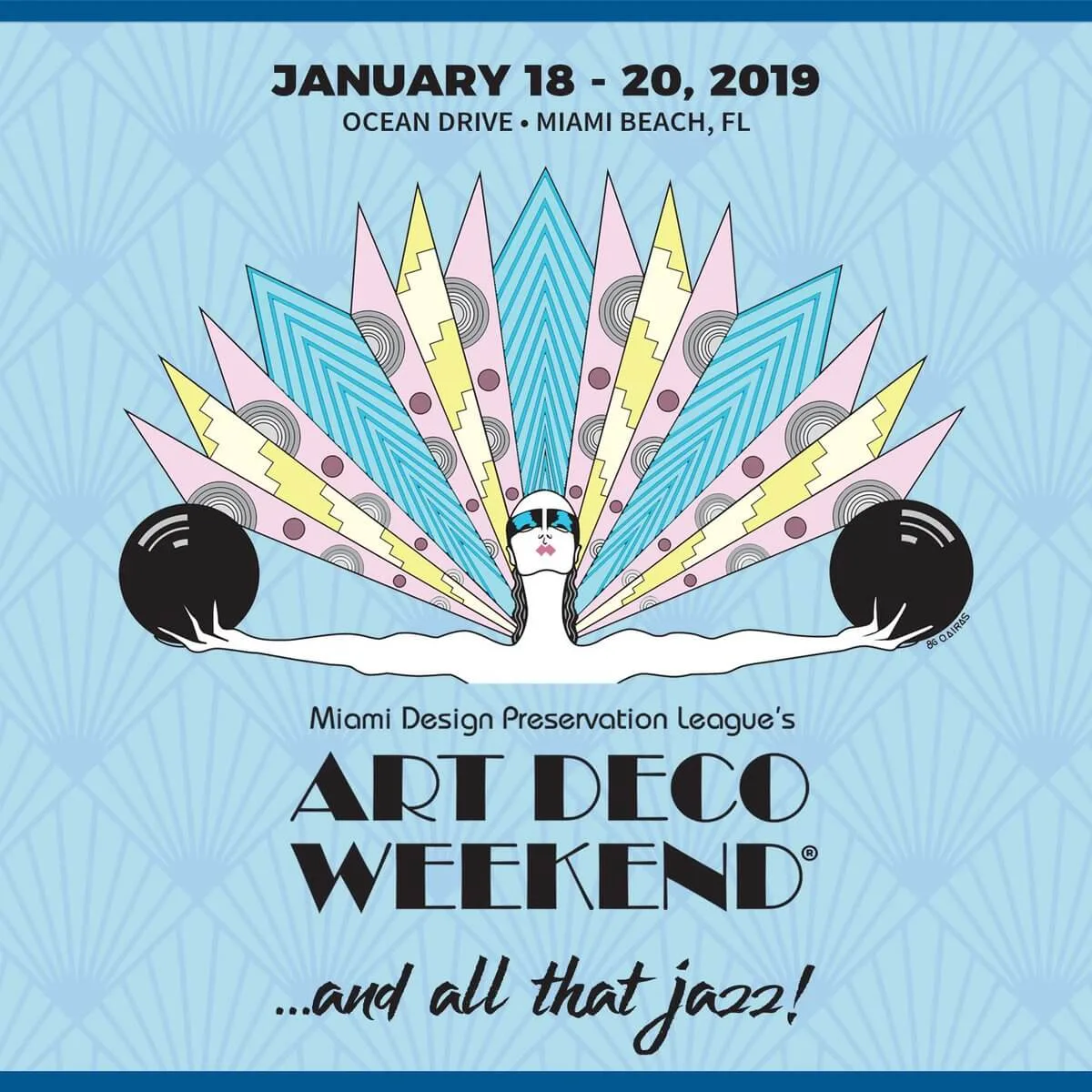 Афиша фестиваля Art Deco Weekend в Майами-Бич