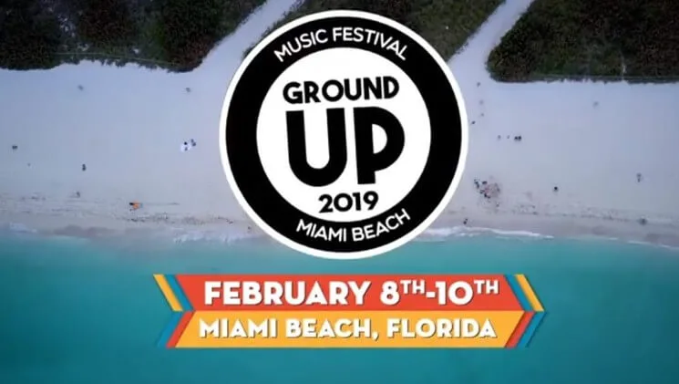 Афиша музыкального фестиваля GroundUP 2019 в Майами-Бич