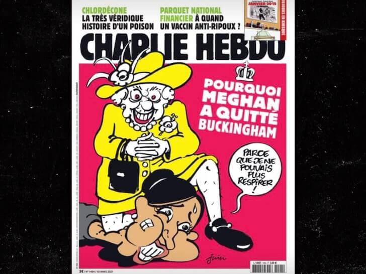 704456d3da254616ab124235b8c3c908_md Сатирический журнал сделал карикатуру на Меган Маркл в образе Джорджа Флойда