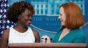 INFQXGOASZIYNAIGKKN4QEA6BM-e1651805421231-300x166 Karine Jean-Pierre is introduced as the next White House press secretary at the White House in Washington